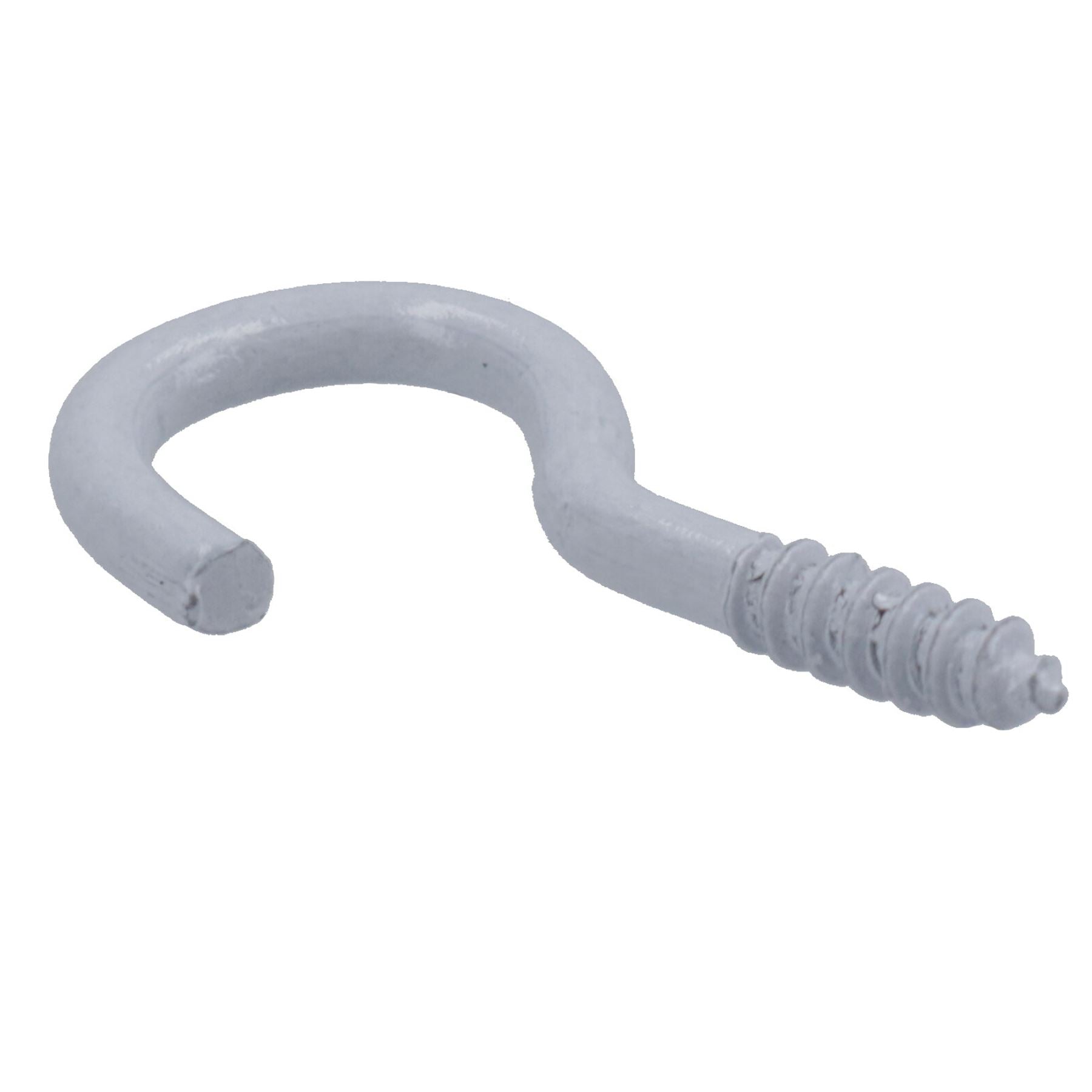 Screw Hook Fasteners Hangers White Plastic Finish 10mm Dia 30mm length