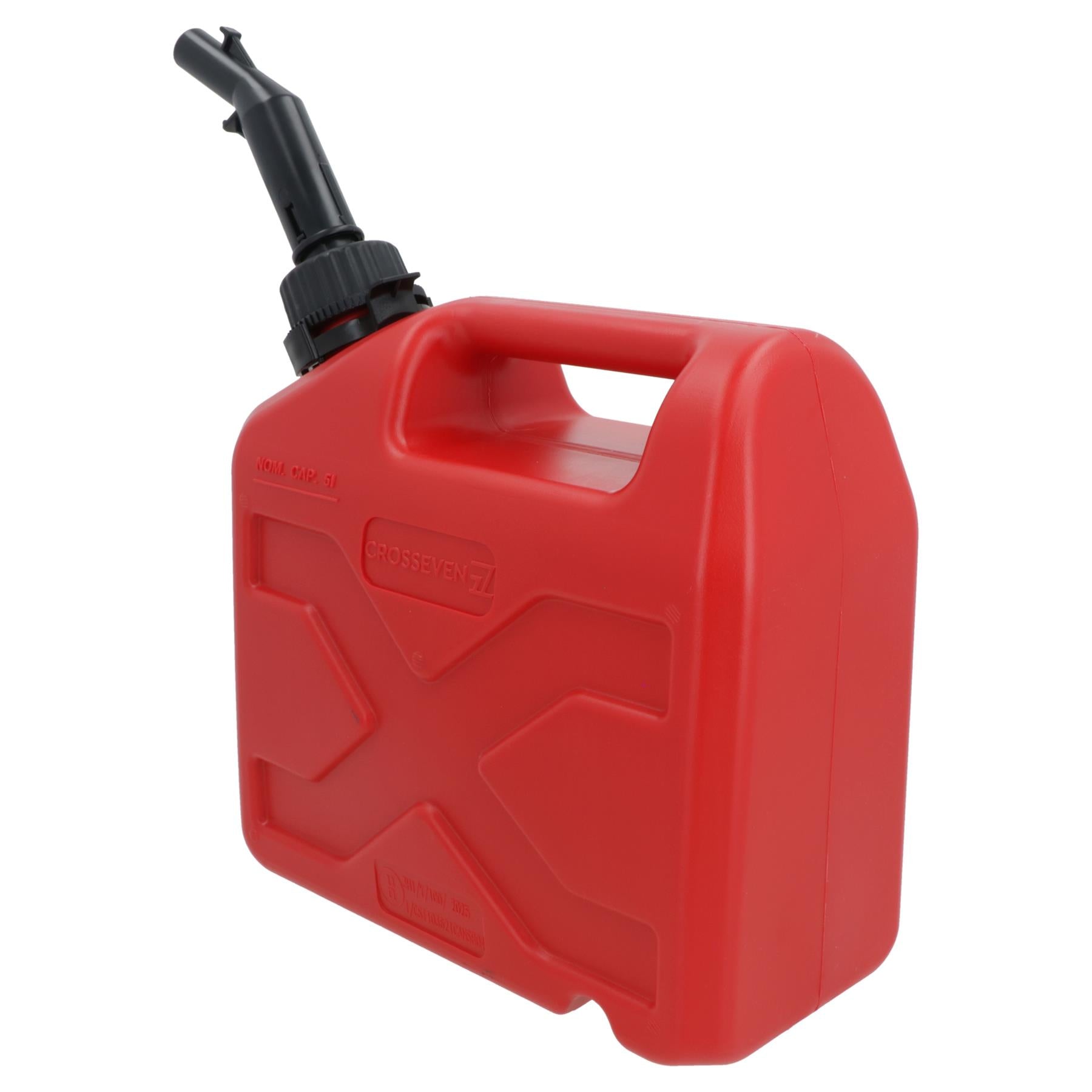 5L Plastic Fuel Jerry Can & Auto Spout Petrol Diesel Storage 5 Litre Made in Italy