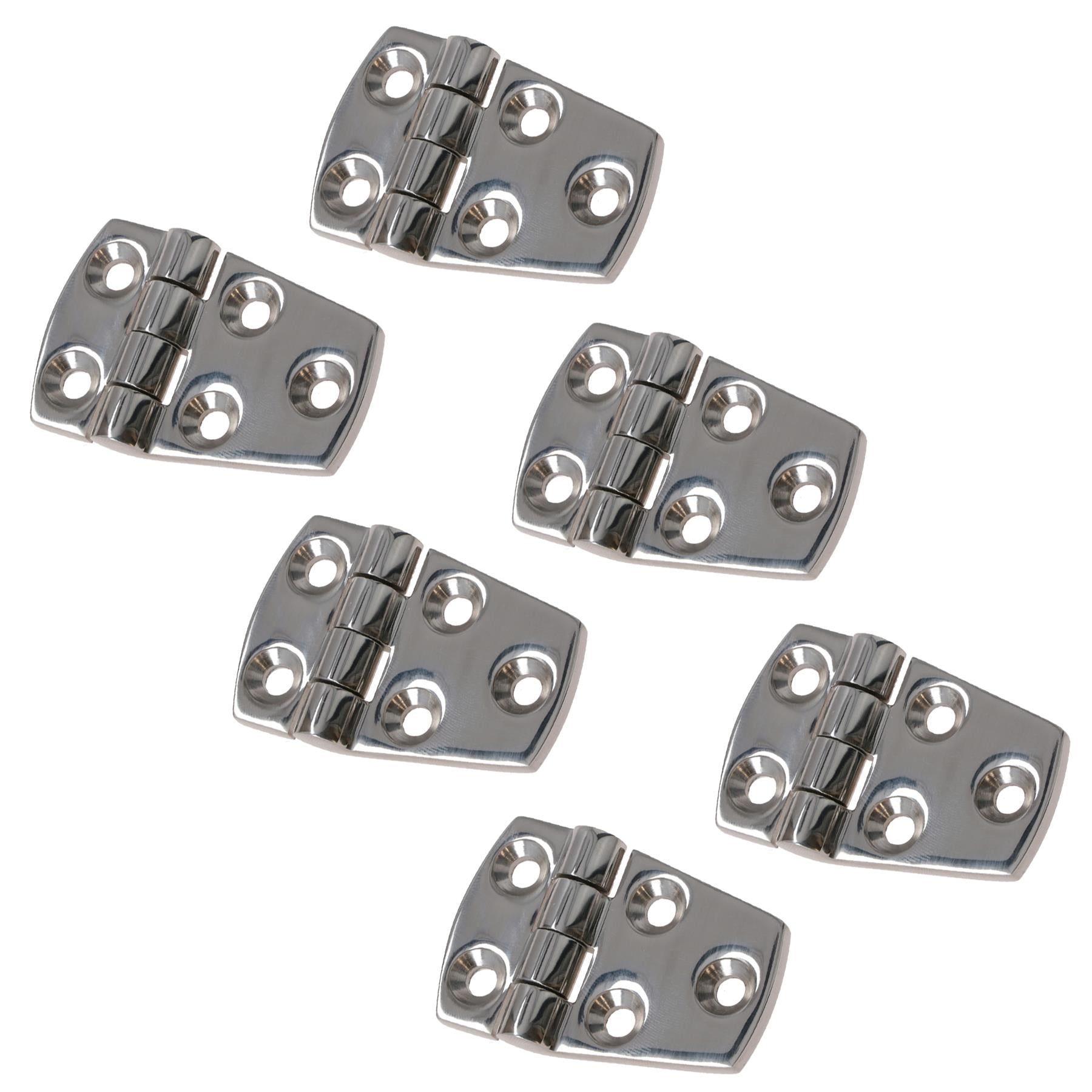 Polished Door Hinge Stainless Steel 56mm x 38mm 316 Marine Cabin Hatch