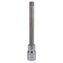 T55 x 140mm Male Extra Long Torx Bit Socket 1/2in Drive CRV S2 Steel