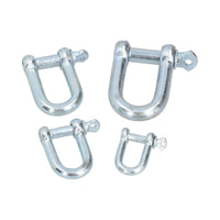 D Shackle Dee Link M6 - M12 Galvanised Steel Lifting Towing Rigging Pin Loop