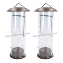 2PK Small Deluxe Bird Feeder Nyjer Seed Holder Hanging Feed Station Wild Birds