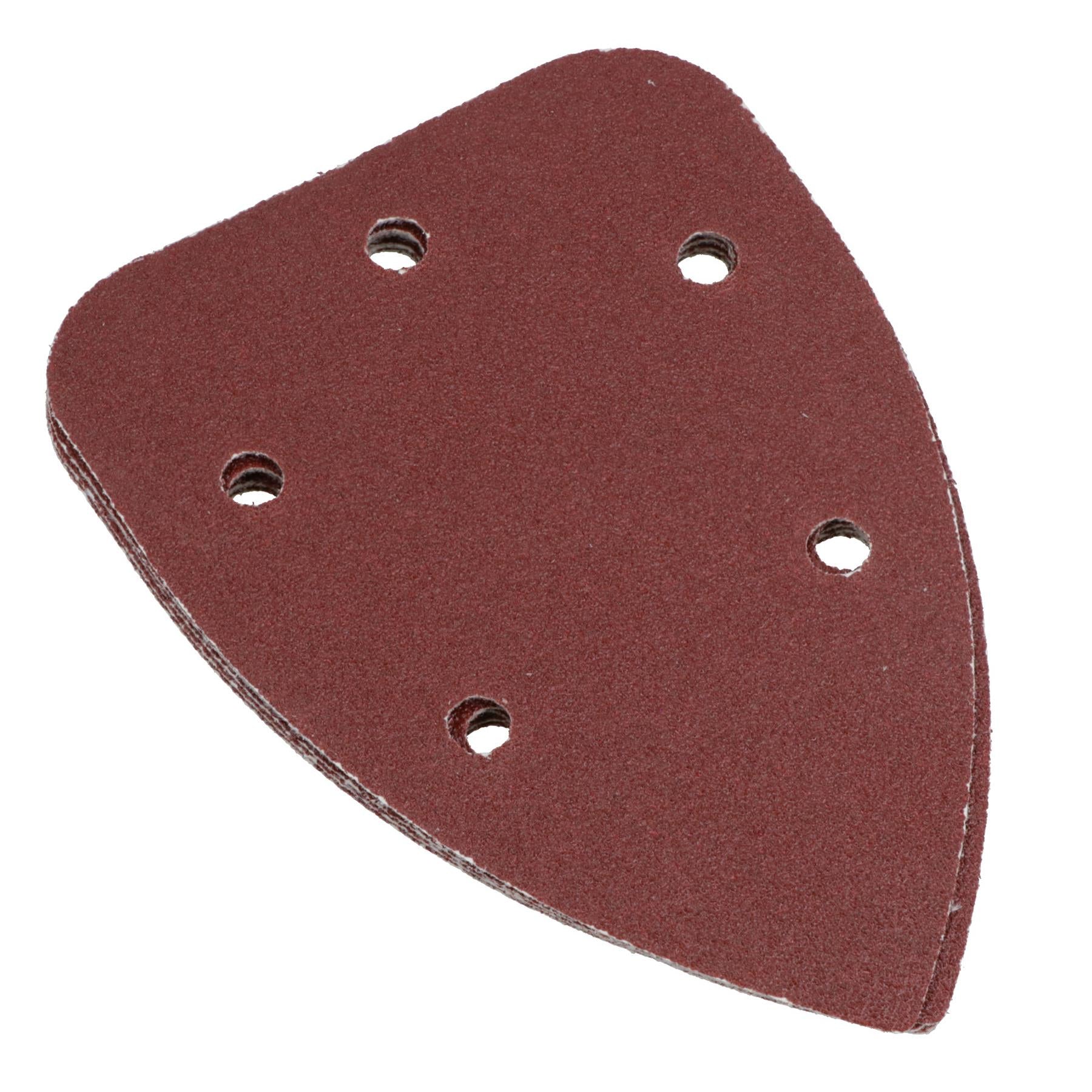 Hook And Loop Detail Sanding Pads Discs 140mm Triangular 80 Grit Medium 200pc