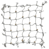 Large White Cargo Net With Wooden Blocks Bird Cage Accessory Climbing Toy