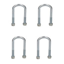 4 Single Parabolic Leaf Spring High Tensile U Bolt Nuts for Ifor Williams Trailers