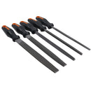 5pc File Flat Round Curved Square Triangle Soft Grips Engineer Metalwork TE105