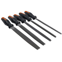 5pc File Flat Round Curved Square Triangle Soft Grips Engineer Metalwork TE105