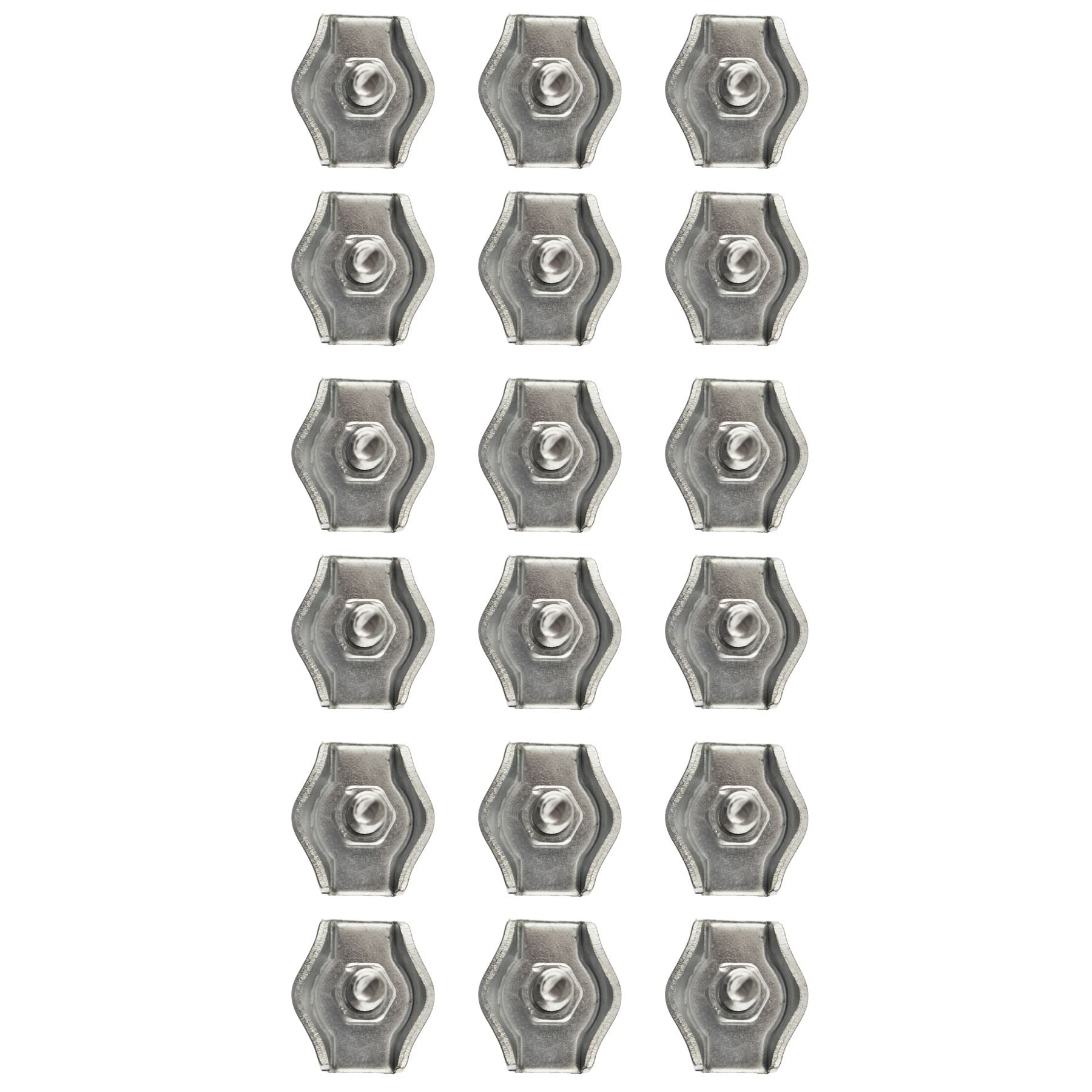 4mm / 6mm Simplex Wire Rope Clamps Grip Zinc Plated Cable Loop Clamp