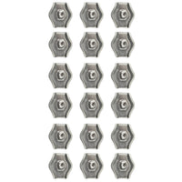 4mm / 6mm Simplex Wire Rope Clamps Grip Zinc Plated Cable Loop Clamp