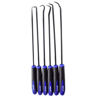 Long Reach Hook And Pick Set For O Rings Hoses Clips Seals 6pc 245mm