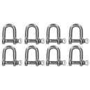 8mm / 10mm / 12mm Stainless Steel D Shackle Dee Link Marine Grade 316