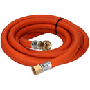 Single Propane Fitted Rubber Hose Pipe Cutting & Welding 5M 3/8" BSP Gas