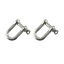 D Shackle Dee Link M6 - M12 Galvanised Steel Lifting Towing Rigging Pin Loop