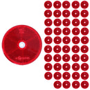 Red Round Circular Reflectors for Driveway Gate Fence Posts Trailer Rears