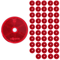 Red Round Circular Reflectors for Driveway Gate Fence Posts Trailer Rears