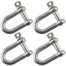 D Shackle Dee Link M6 - M12 Galvanised Steel Lifting Towing Rigging Pin Loop