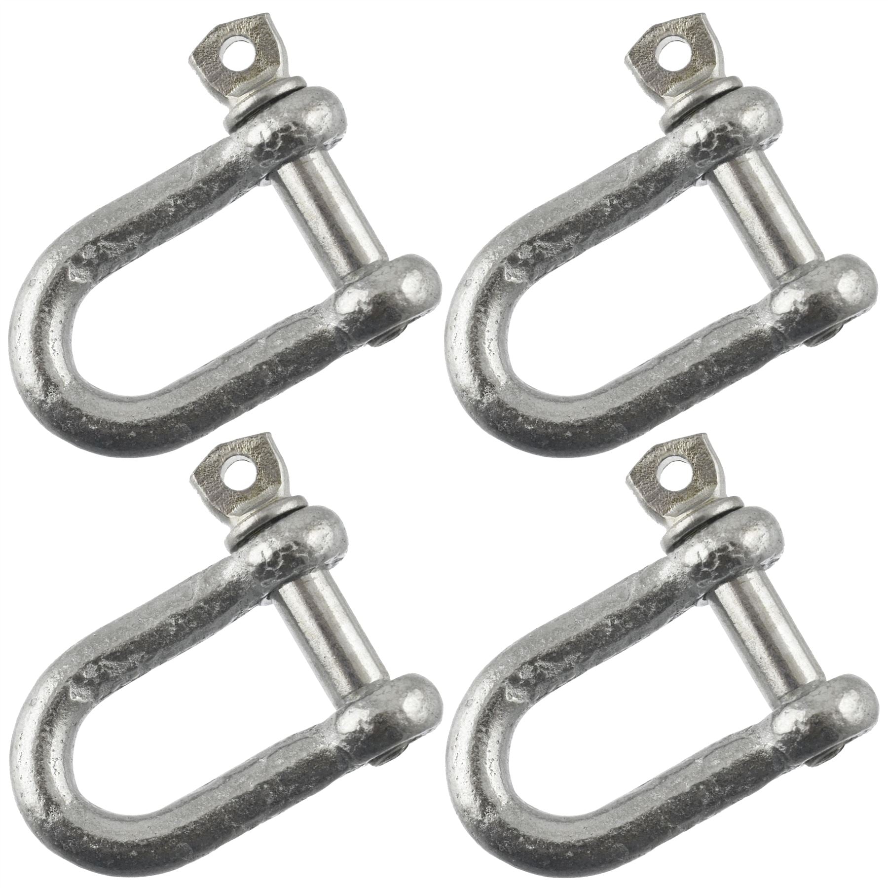 D Shackle Dee Link M6 - M12 Galvanised Steel Lifting Towing Rigging Pin Loop