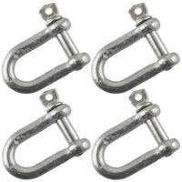D Shackle Dee Link M6 - M12 Galvanised Steel Lifting Towing Rigging Pin Loop