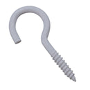 Screw Hook Fasteners Hangers White Plastic Finish 14mm Dia 40mm length