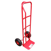 Sack Truck 600lb With Pneumatic Wheels Red Steel Hand Trolley Stacker Truck