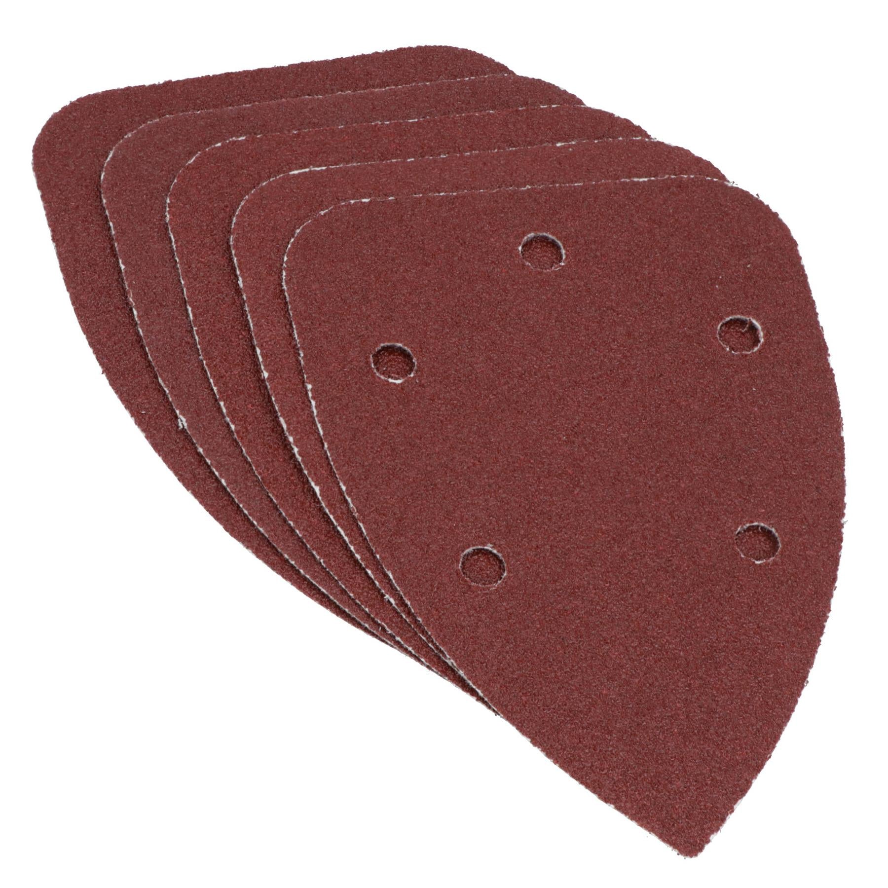 50 x Hook And Loop Detail Sanding Pads Discs 140mm Triangular 60 Grit Coarse