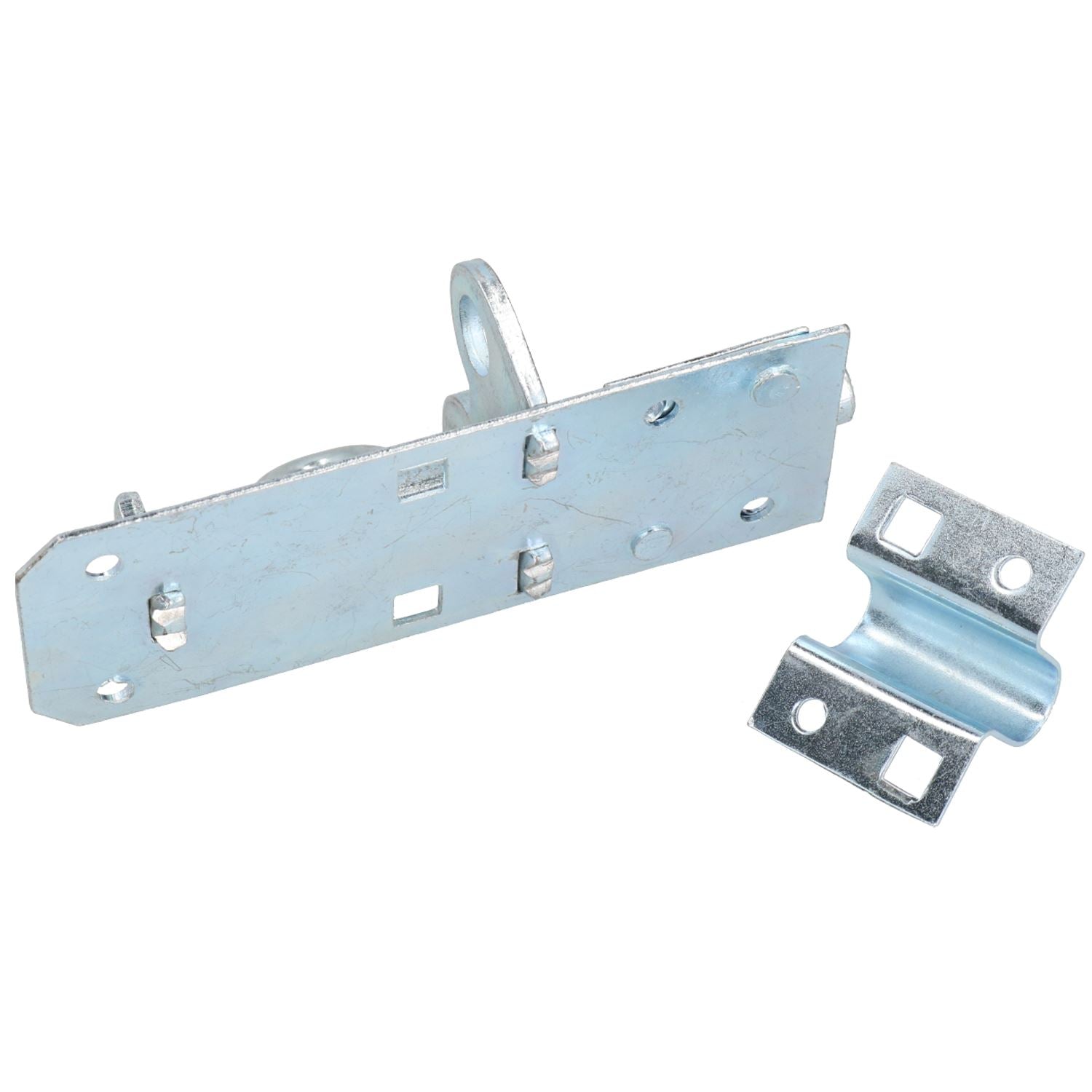 4" / 100mm Galvanised Brenton Bolt Sliding Lock Gate Shed Door Padbolt & Fixings