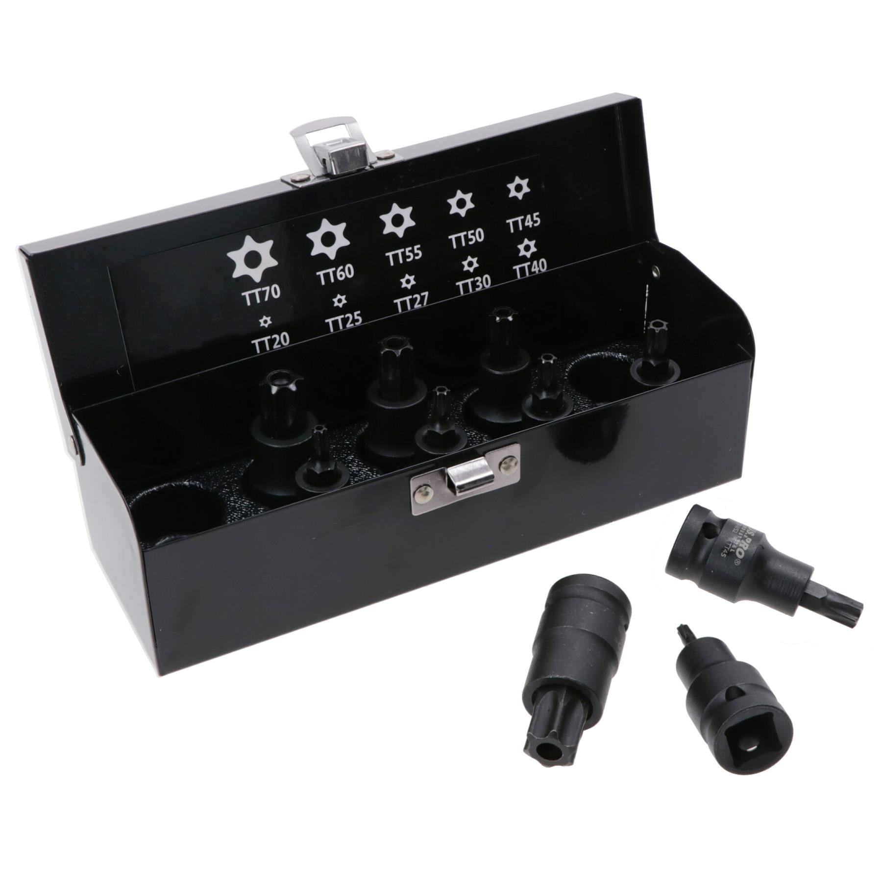 Male Tamper Proof Impact Impacted Torx Star Sockets TT10 – TT70 10pc Set