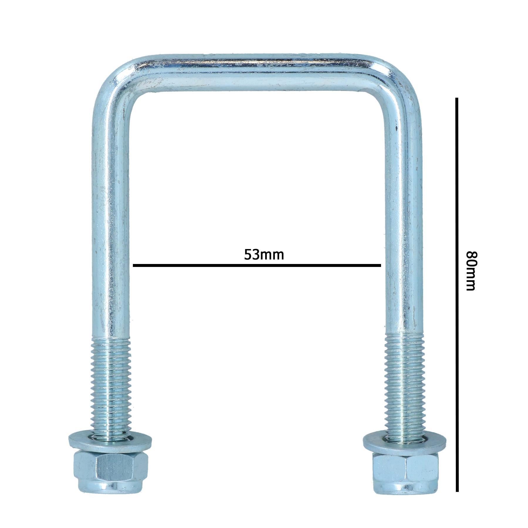 M10 U-Bolt N-Bolt 53mm x 80mm High Tensile for Boat Trailers
