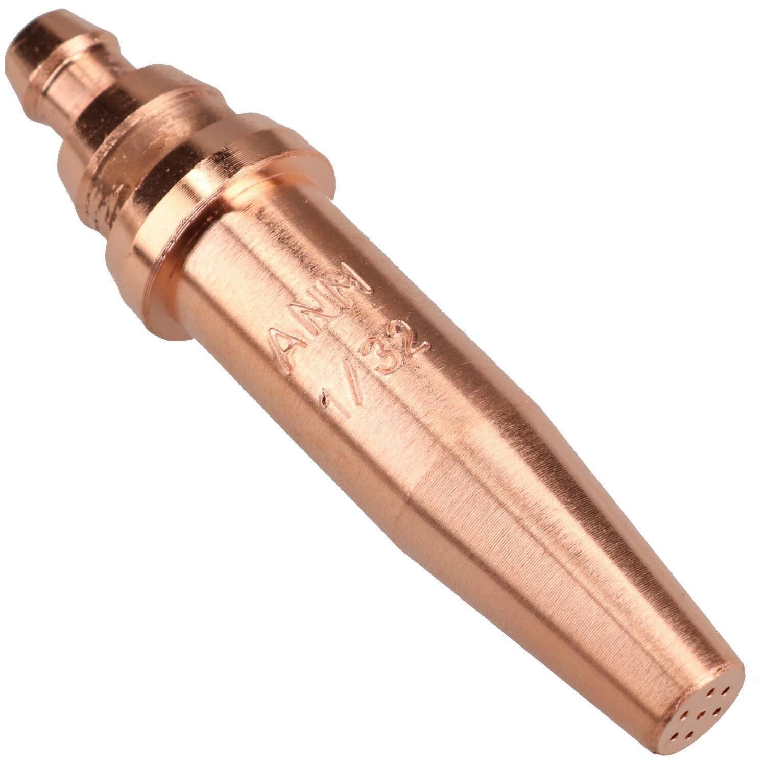 ANM Oxy Acetylene Gas Cutting Nozzle Tip Standard length 1/32" - 1/16" Oxygen