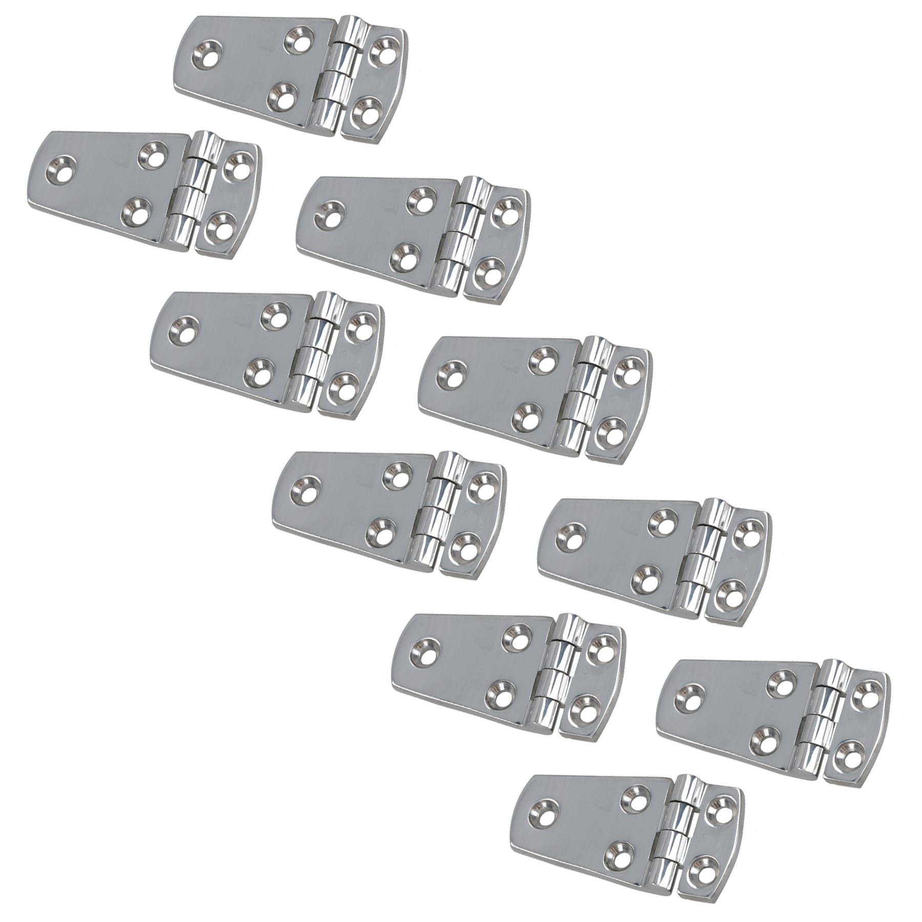 Polished Door Hinge Stainless Steel 76mm x 38mm 316 Long Marine Cabin Hatch