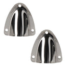 Air Vent Scoop Drain Cover Shell Shaped Polished Marine Stainless Steel 57mm