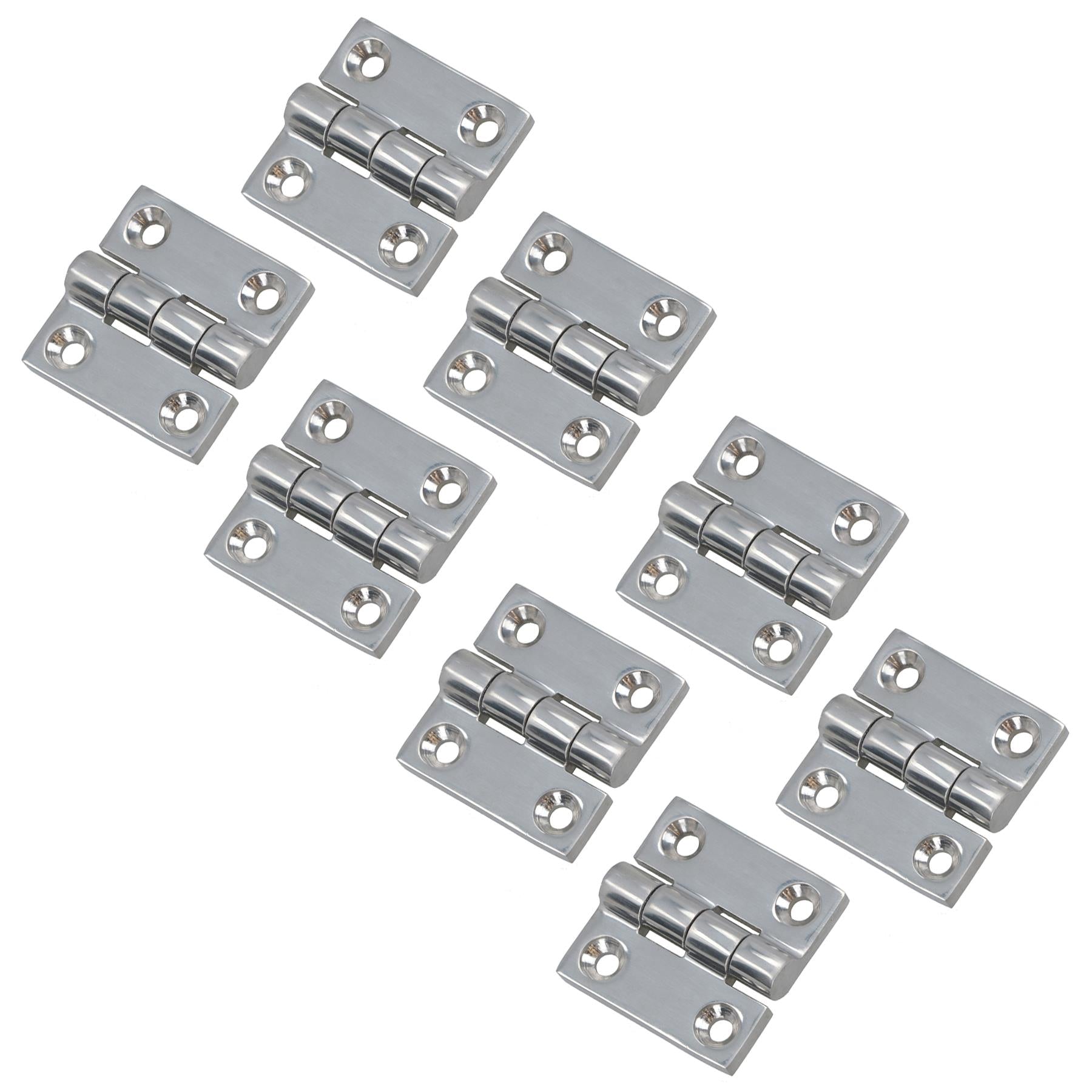 Polished Door Butt Hinge Stainless Steel 38mm x 38mm 316 Marine Cabin
