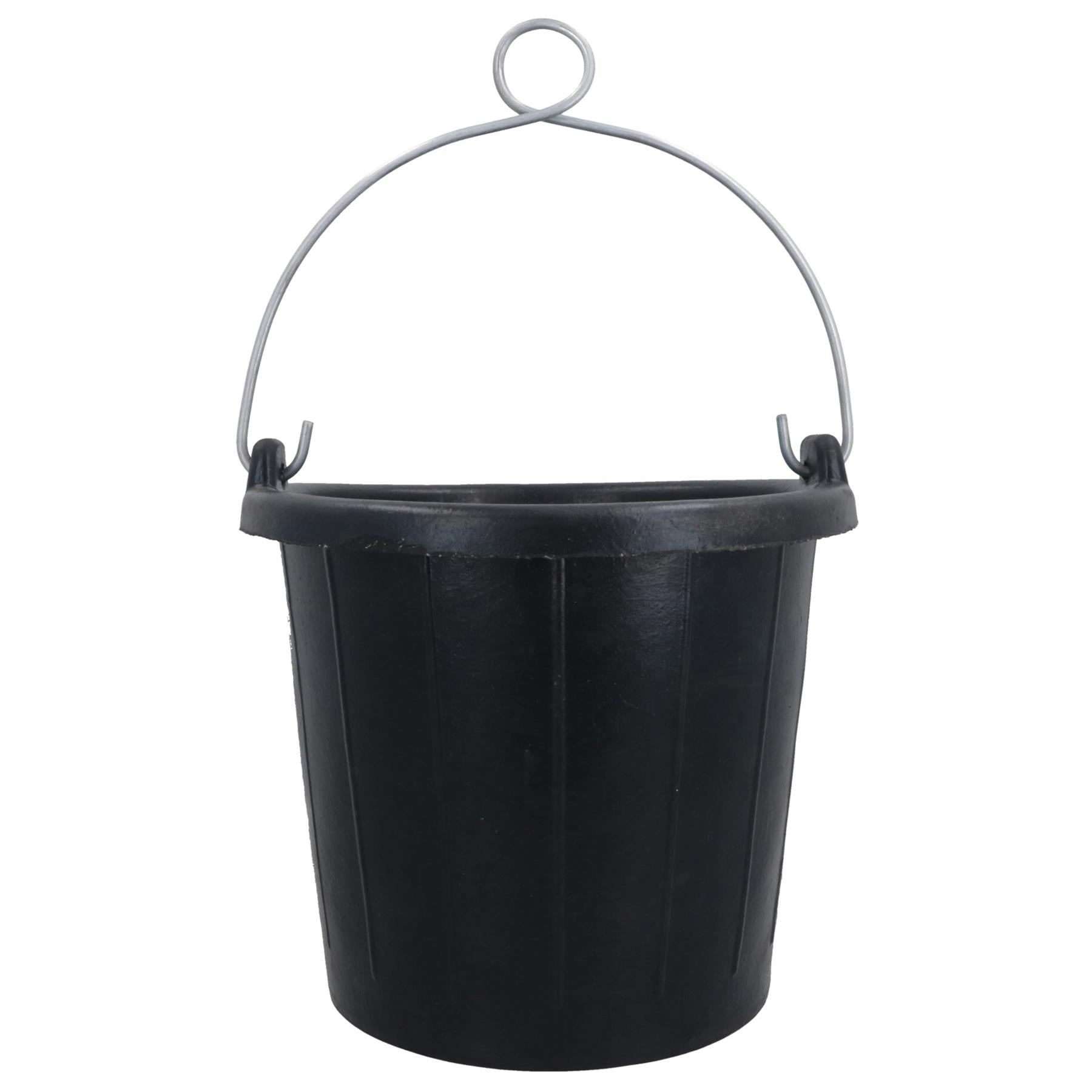Tough Rubber Bucket Flexible Traditional Thick Rubber 7.5L with Rope Eye Boat