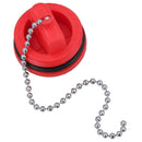 Spare Deck Cap Red 38mm Petrol Diesel Fuel Cap with Chain for Boat Deck Plate