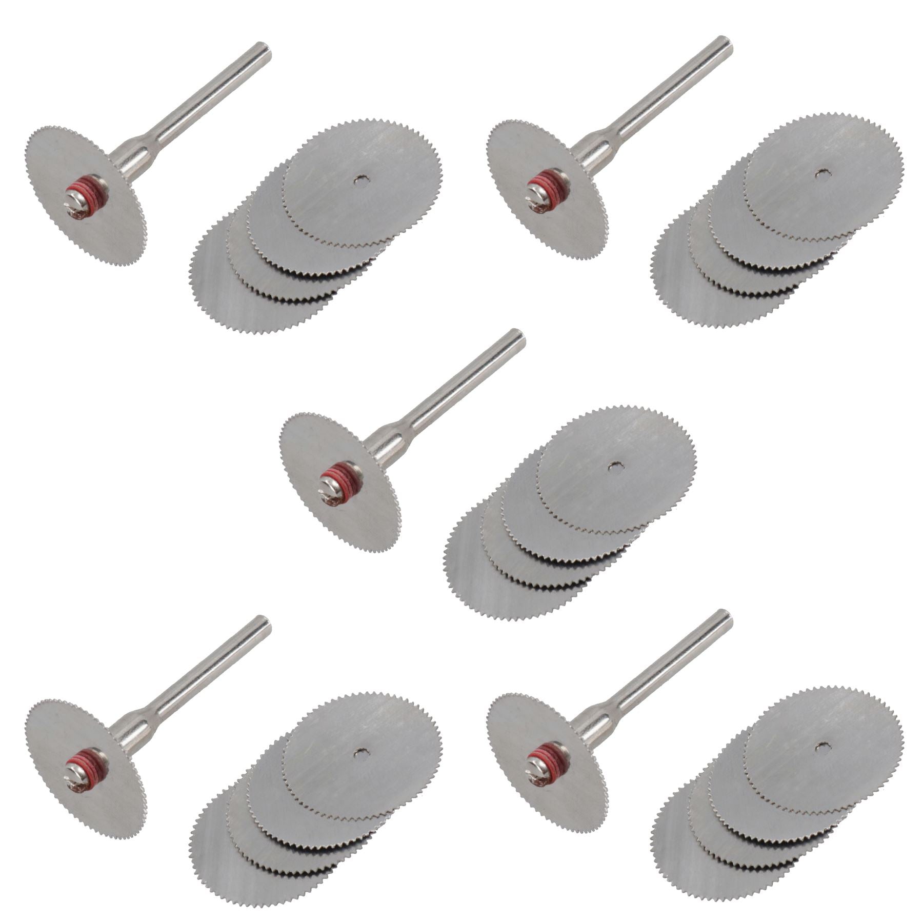 Rotary Tool HSS Saw Blade Cutting Circular Discs Set 22mm with 3.17mm Mandrel