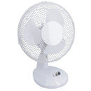 9” Oscillating Desk fan Portable Tilting Head Cooling 2 Speed Silent UK Plug
