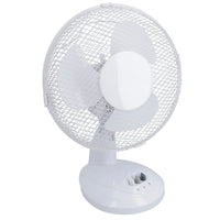 9” Oscillating Desk fan Portable Tilting Head Cooling 2 Speed Silent UK Plug