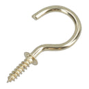 1 Inch / 25mm Cup Hook Screws Picture Curtain Hangers Fasteners Brass Coated