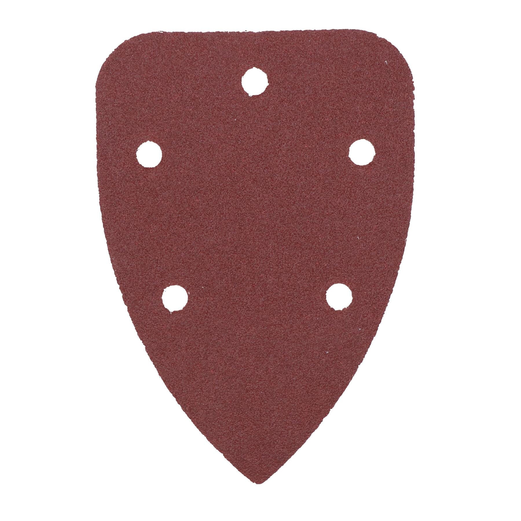 Hook And Loop Detail Sanding Pads Discs 140mm Triangular 80 Grit Medium 200pc