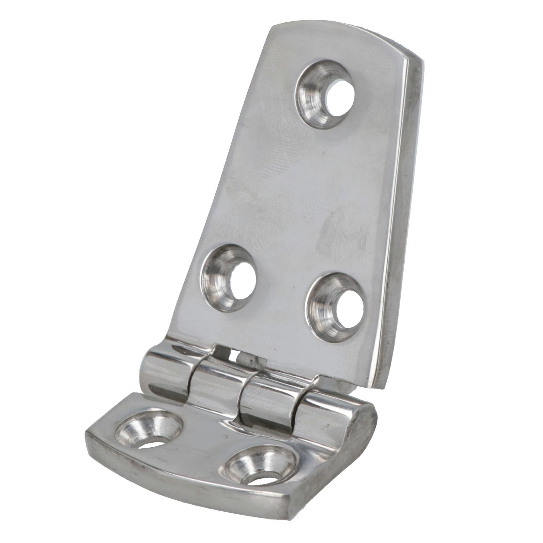 Polished Door Hinge Stainless Steel 76mm x 38mm 316 Long Marine Cabin Hatch