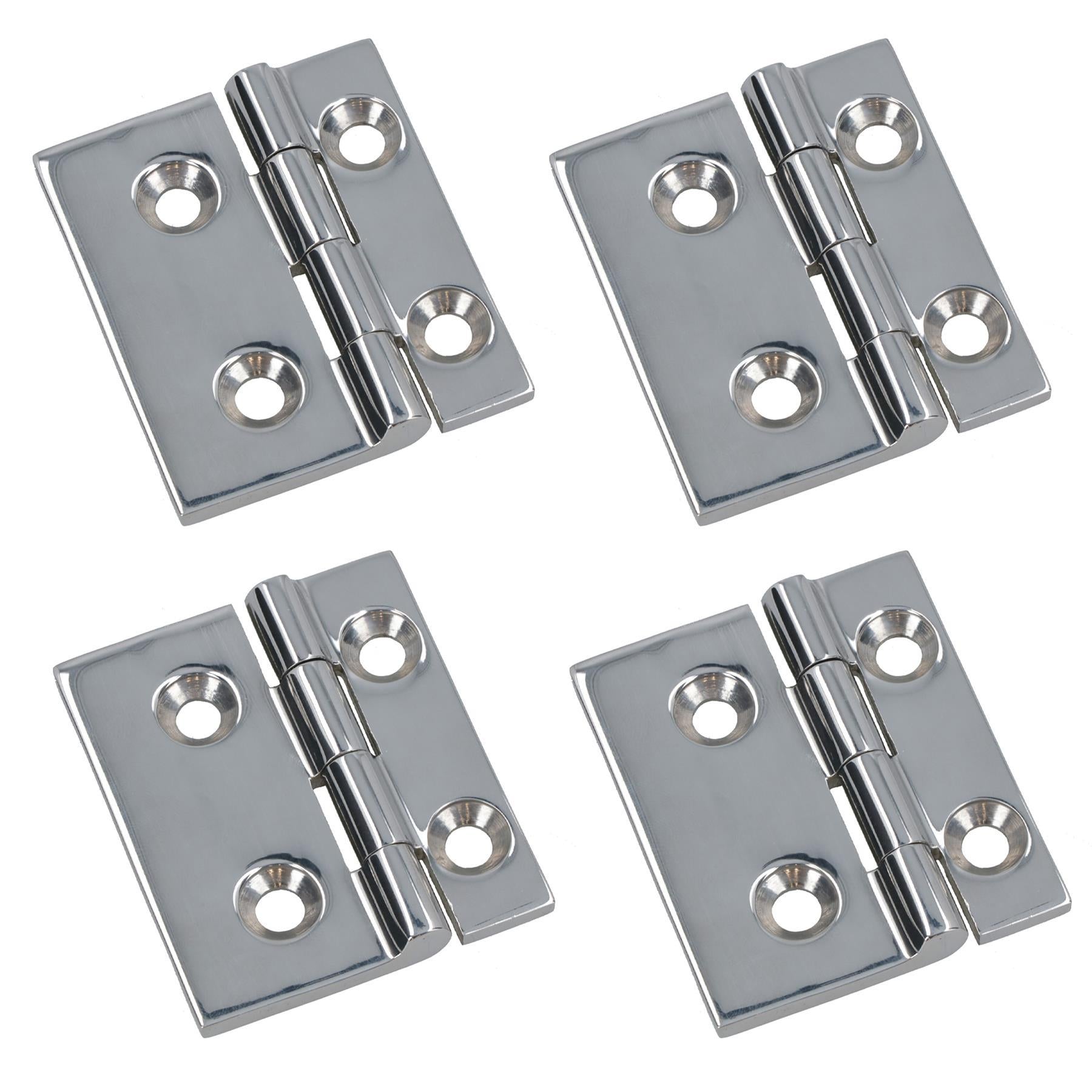 Polished Door Hinge Stainless Steel 61mm x 51mm 316 Marine Cabin Hatch