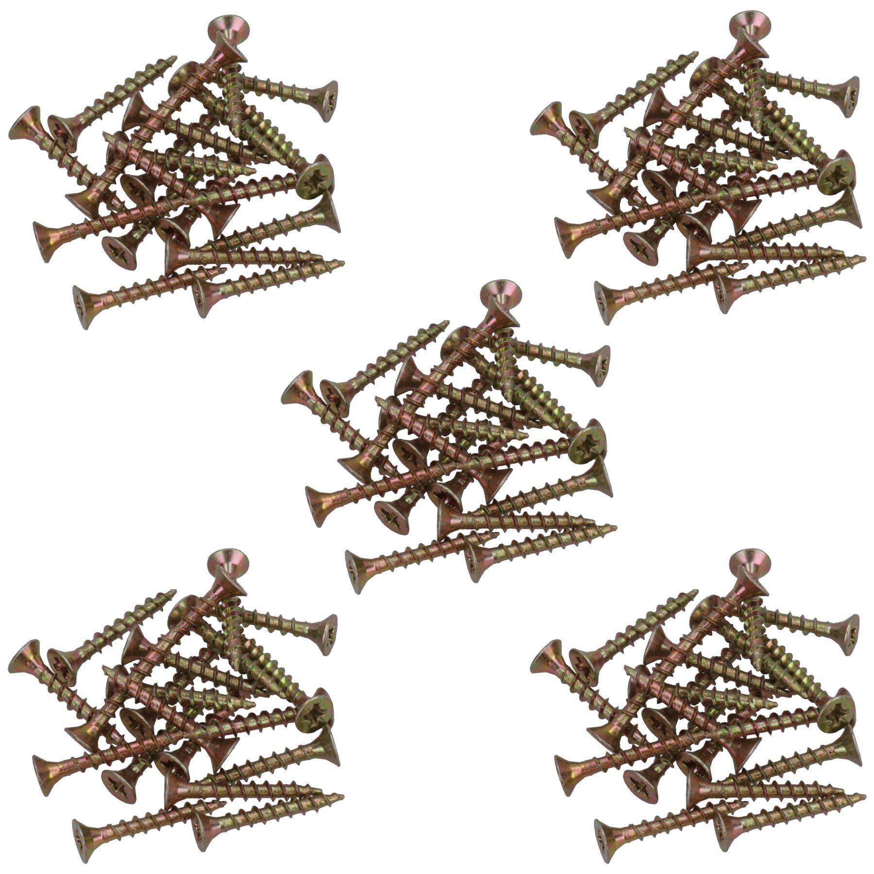 3.5mm x 25mm Countersunk Wood Chipboard Screw Fasteners PZ2 Drive