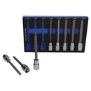 1/2" Drive Allen Hex Key Sockets Extra Long 140mm 5mm - 17mm 8pc Set