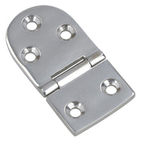 Polished Door Oval Hinge Stainless Steel 40mm x 75mm 316 Marine Cabin