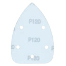 Hook And Loop Detail Sanding Pads Discs 140mm Triangular 120 Grit Fine 100pc