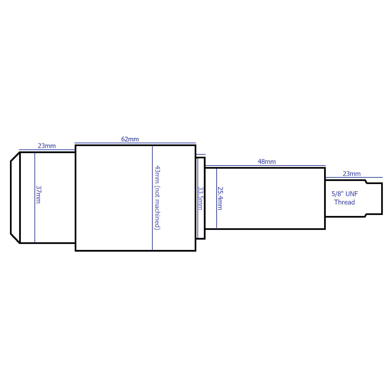 4 Inch PCD Trailer Wheel Hubs + Bearings With Weld On Extended Stub Axle