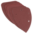Hook And Loop Detail Sanding Pads Discs 140mm Triangular Mixed Grit 120 Pack