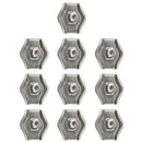 4mm / 6mm Simplex Wire Rope Clamps Grip Zinc Plated Cable Loop Clamp