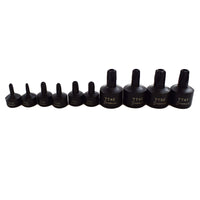 Impact Tamper Torx Star Bit Sockets 1/4" 3/8" Drive T10 - T50 10 pc Set Bergen
