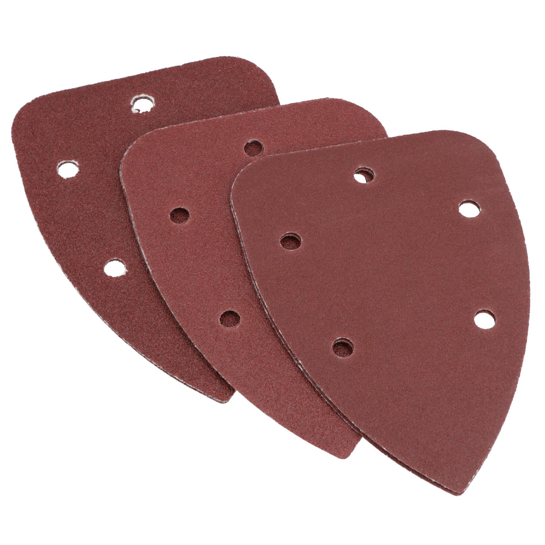 Hook And Loop Detail Sanding Pads Discs 140mm Triangular Mixed Grit 30 Pack